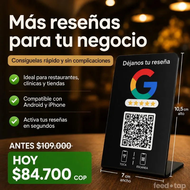 🎁 Stand para recolectar reseñas de Google con descuento